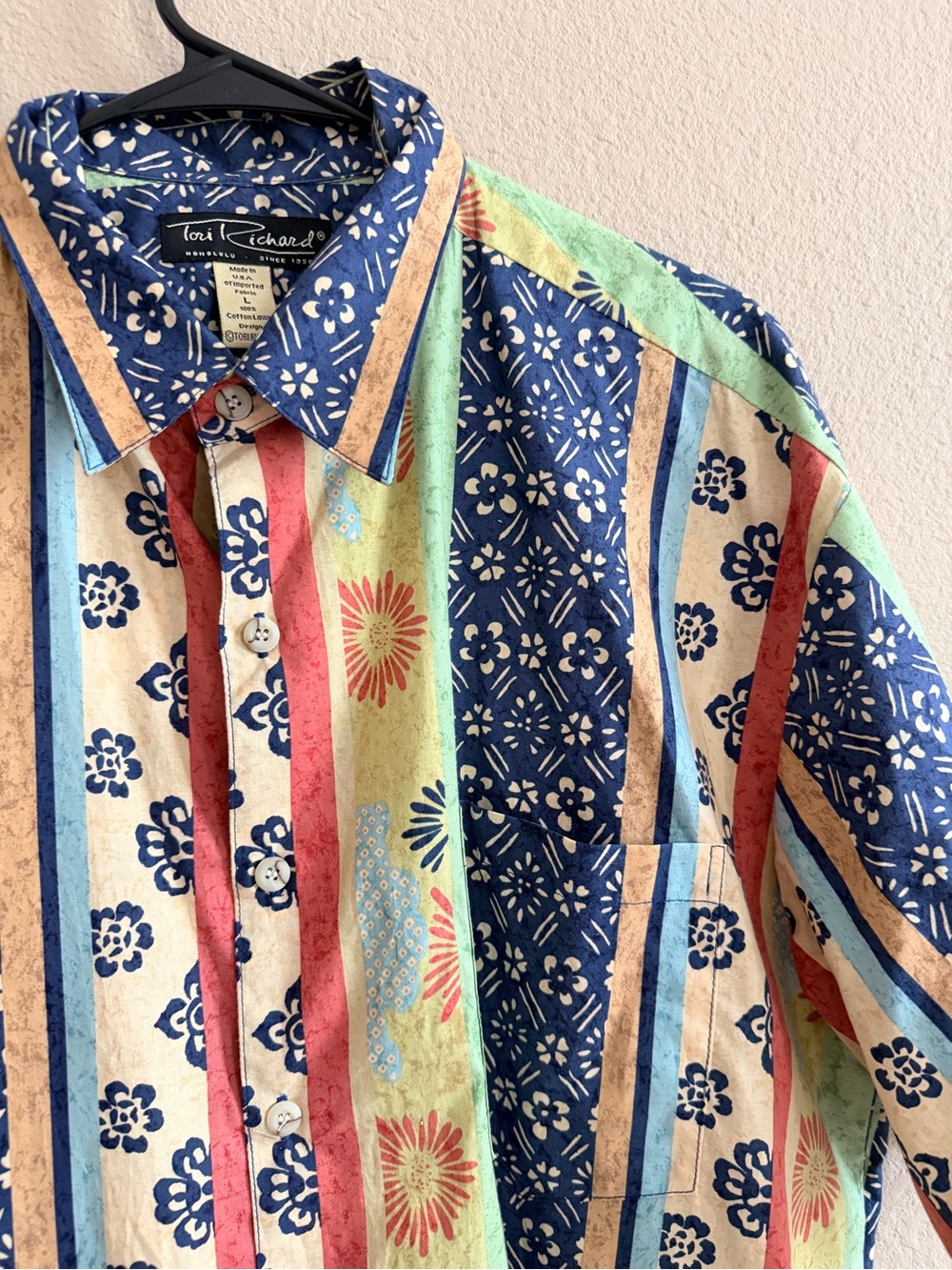 Tori Richard Cotton Lawn Multi Print Button Down